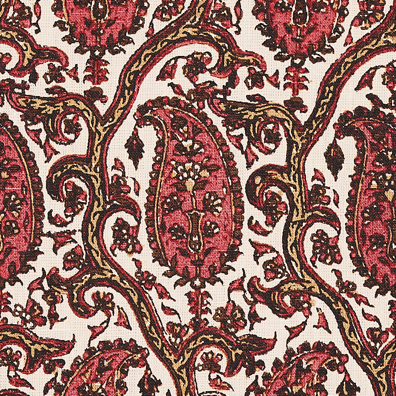 SCHUMACHER CABANA DARIA PAISLEY PRINTS PRINTS MAROON - 179960