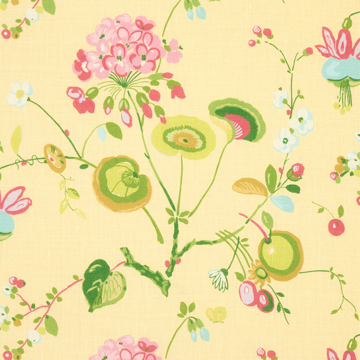 SCHUMACHER SCHUMACHER CLASSICS VASILY LINEN PRINTS PRINTS GREEN AND YELLOW - 180082