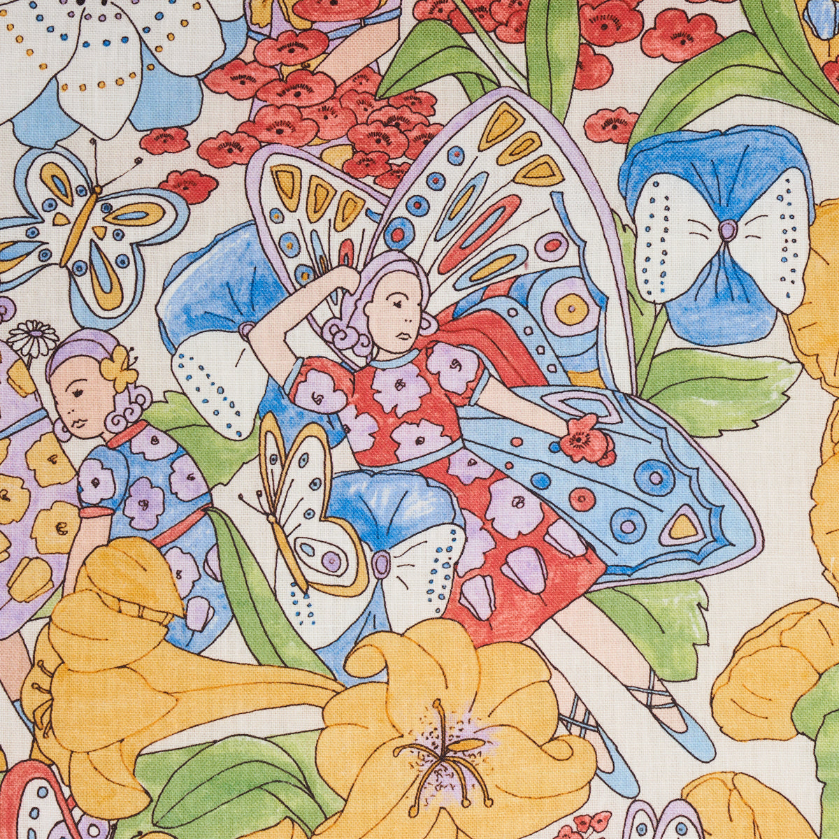 SCHUMACHER CLEMENTS RIBEIRO FAIRIE GARDEN PRINTS PRINTS YELLOW AND IVORY - 180140