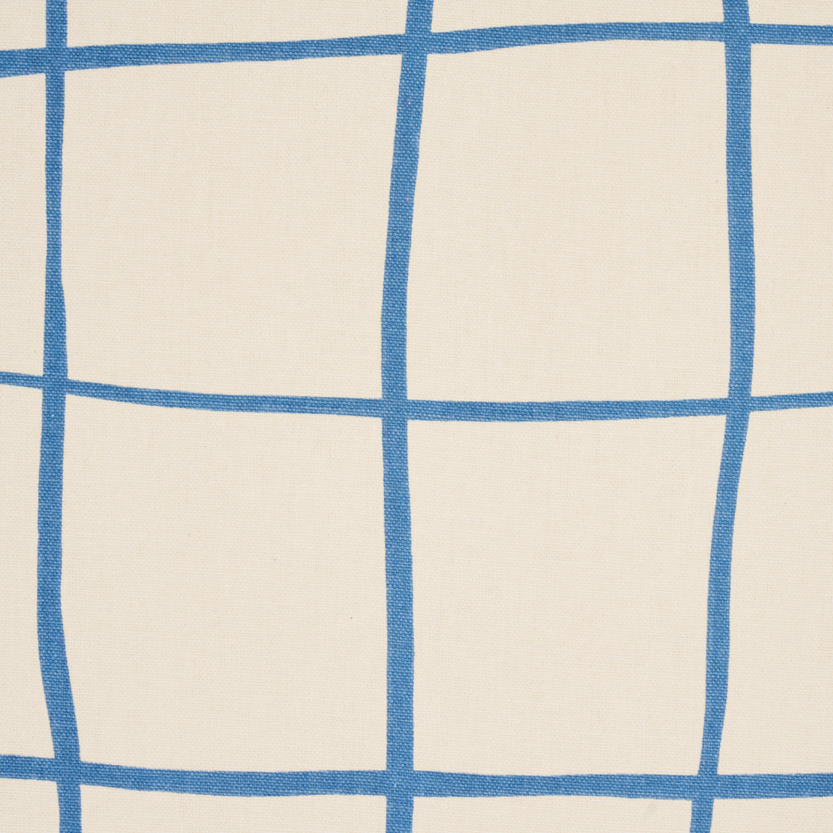 SCHUMACHER FABRIC MILES REDD PAINTERLY WINDOWPANE BLUE - 180292