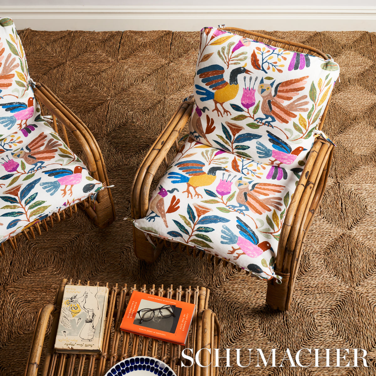 SCHUMACHER FABRIC ABEL MACIAS CANOPY MULTI BIRDS - 180850