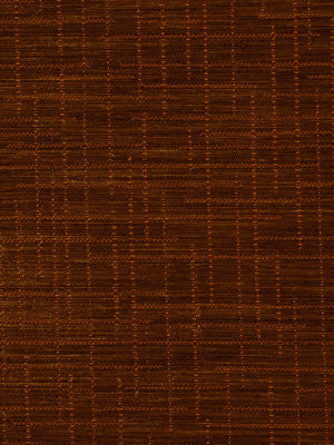 Brown woven fabric with a subtle plaid grid of lighter brown threads; warm upholstery textile.
