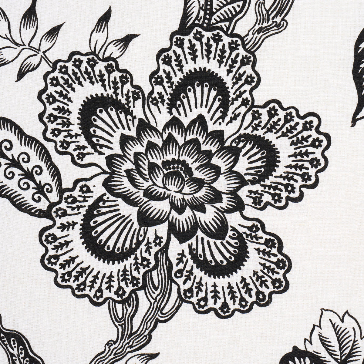 SCHUMACHER CELERIE KEMBLE HOTHOUSE FLOWERS SILHOUETTE PRINTS PRINTS BLACK , WHITE - 181482