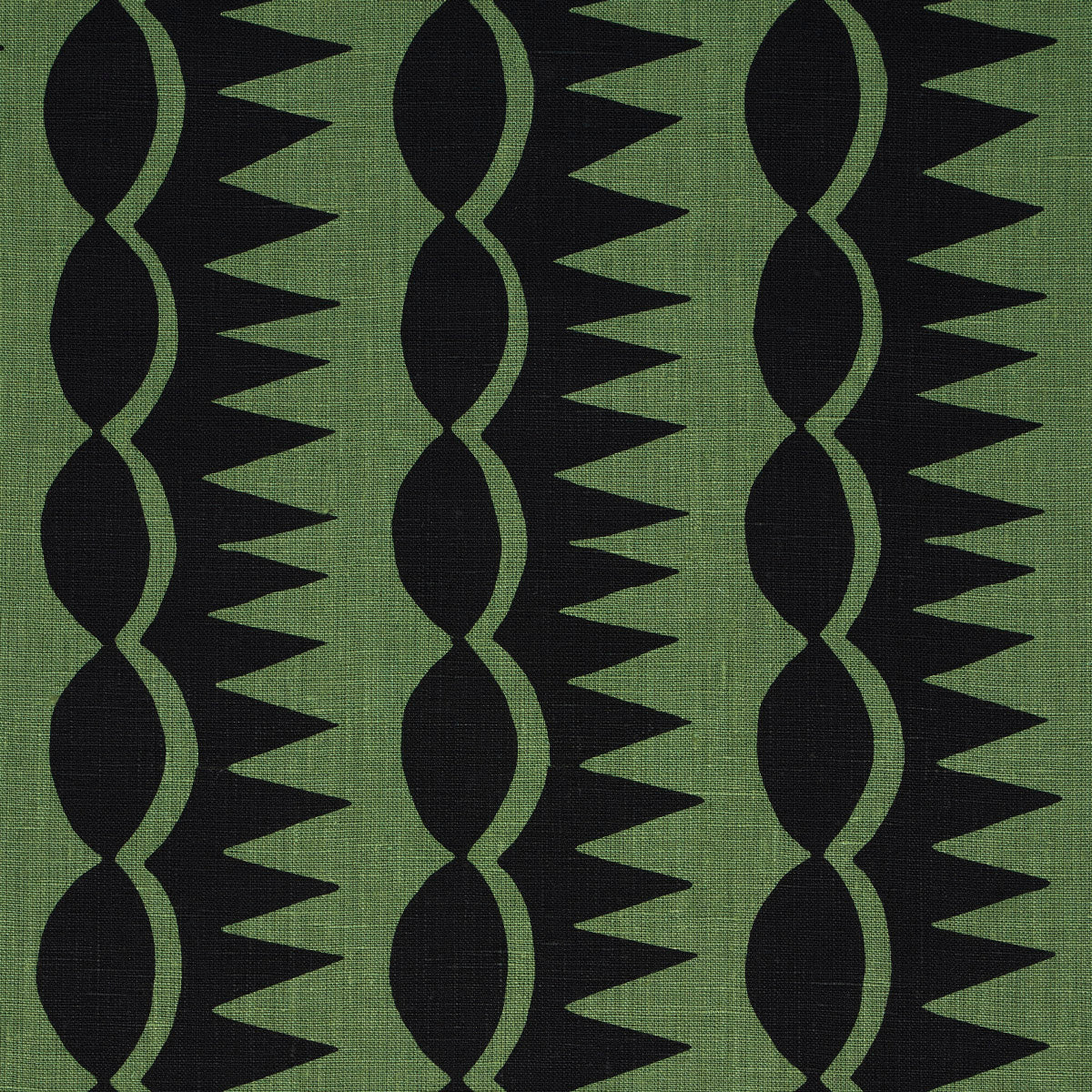 SCHUMACHER DRUSUS TABOR DAGGER STRIPE PRINTS PRINTS BLACK ON GREEN - 181532