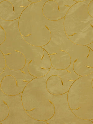 Robert Allen Contract Twining Leaves | Gold Drapery - 181586