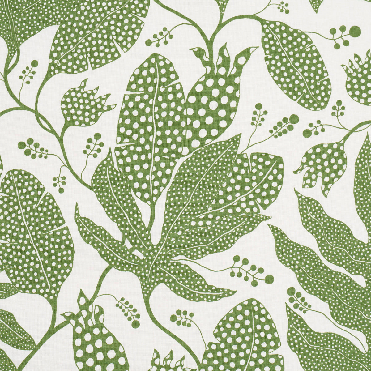 SCHUMACHER MARIAN MCEVOY POLKA DOT JUNGLE PRINTS PRINTS GREEN , IVORY - 181652