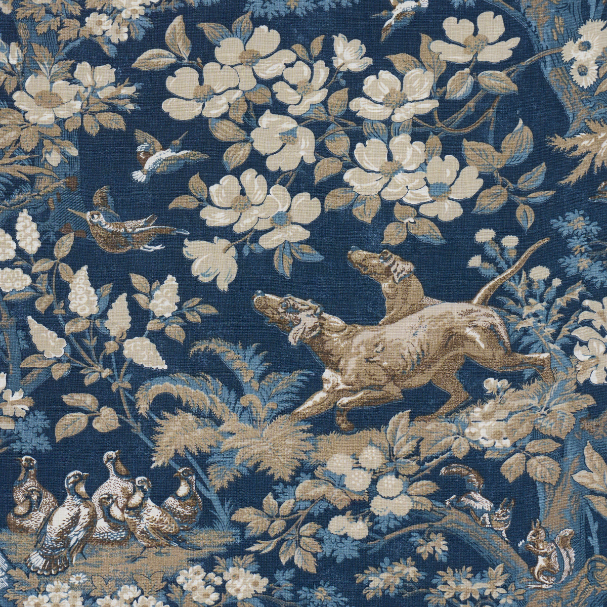 SCHUMACHER A COUNTRY LIFE HOUND MEADOW PRINTS PRINTS INDIGO - 182262