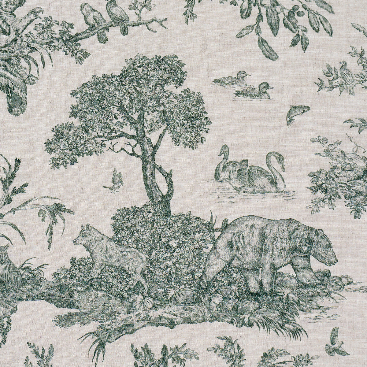 SCHUMACHER A COUNTRY LIFE WESTERN TOILE PRINTS PRINTS FOREST - 182272