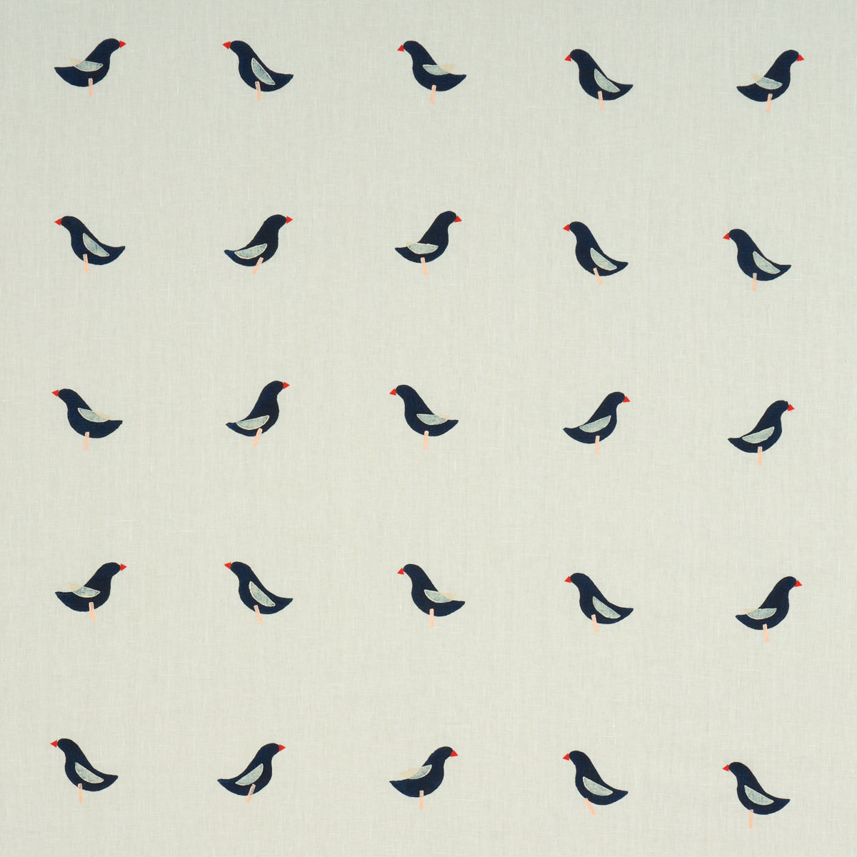 SCHUMACHER CAROLINE Z HURLEY BIRDS HAND BLOCK PRINT PRINTS PRINTS BLACK ON NATURAL - 182380