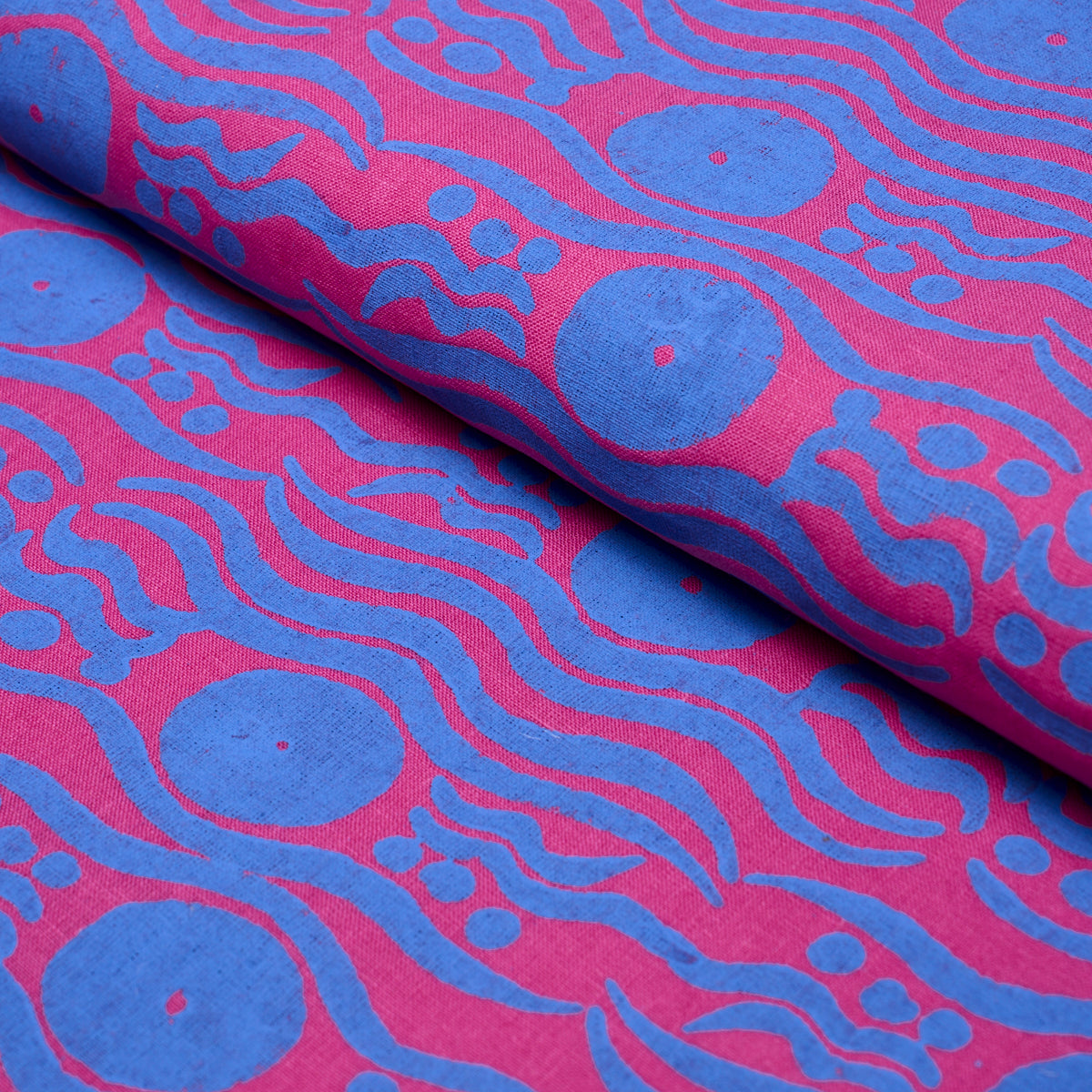 SCHUMACHER DRUSUS TABOR BOSPHORUS HAND BLOCK Fuchsia & Blue - 182741
