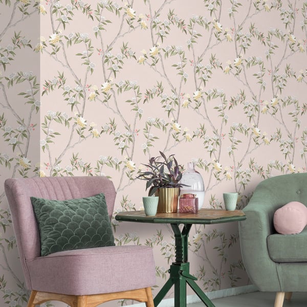 Galerie Wallcoverings Spring Blossom Chinoiserie Galerie Wallcoverings Pink - 1900-4