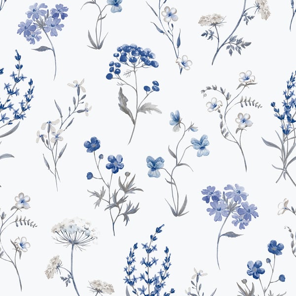 Galerie Wallcoverings Spring Blossom Botanical Galerie Wallcoverings Blue - 1901-1