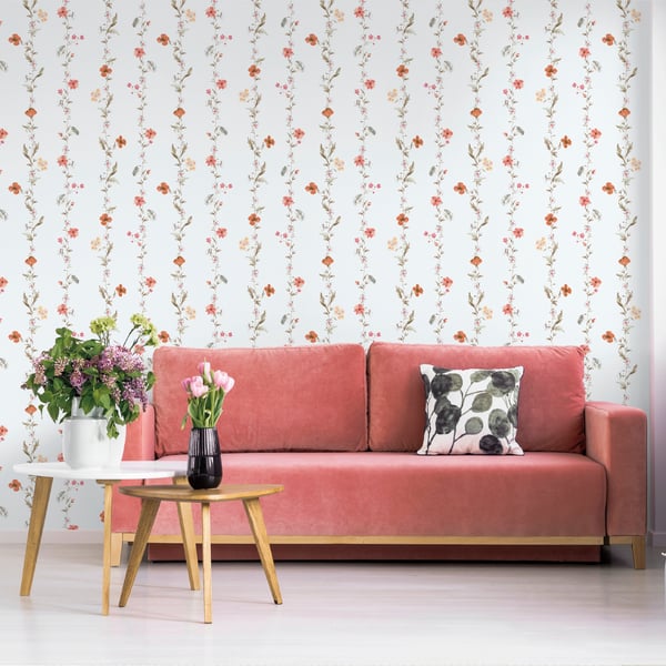 Galerie Wallcoverings Spring Blossom Vertical Garden Galerie Wallcoverings Red - 1902-3