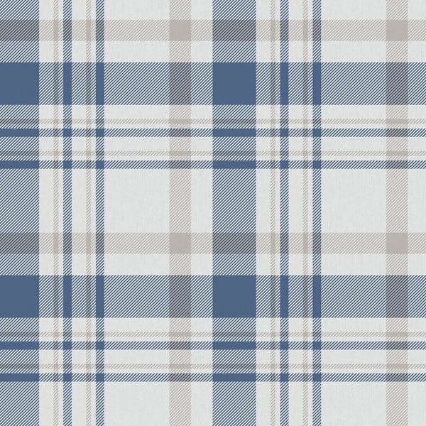 Galerie Wallcoverings Spring Blossom Plaid Galerie Wallcoverings Blue - 1906-2