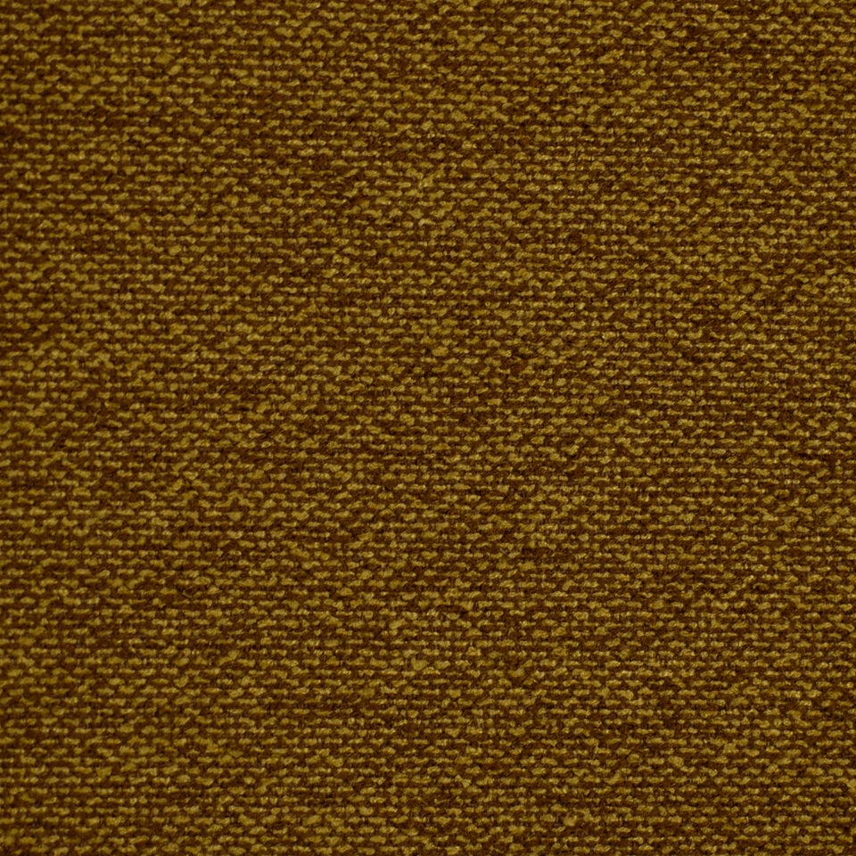 Brown tweed-style woven fabric with tiny golden-yellow flecks, upholstery fabric.