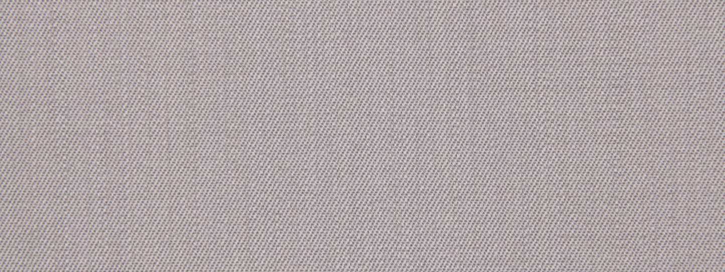 Silver wool twill fabric swatch with a fine diagonal twill weave