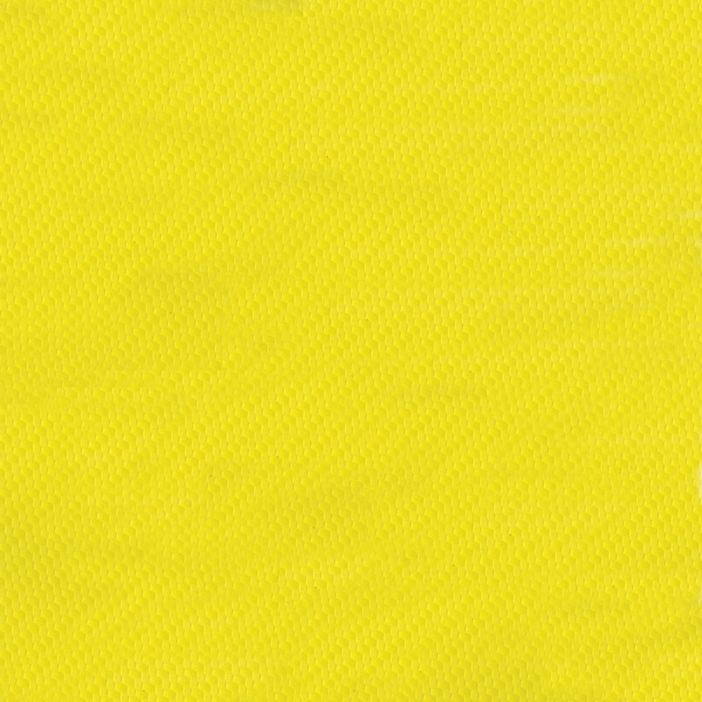 Bright yellow fabric close-up with visible woven texture.