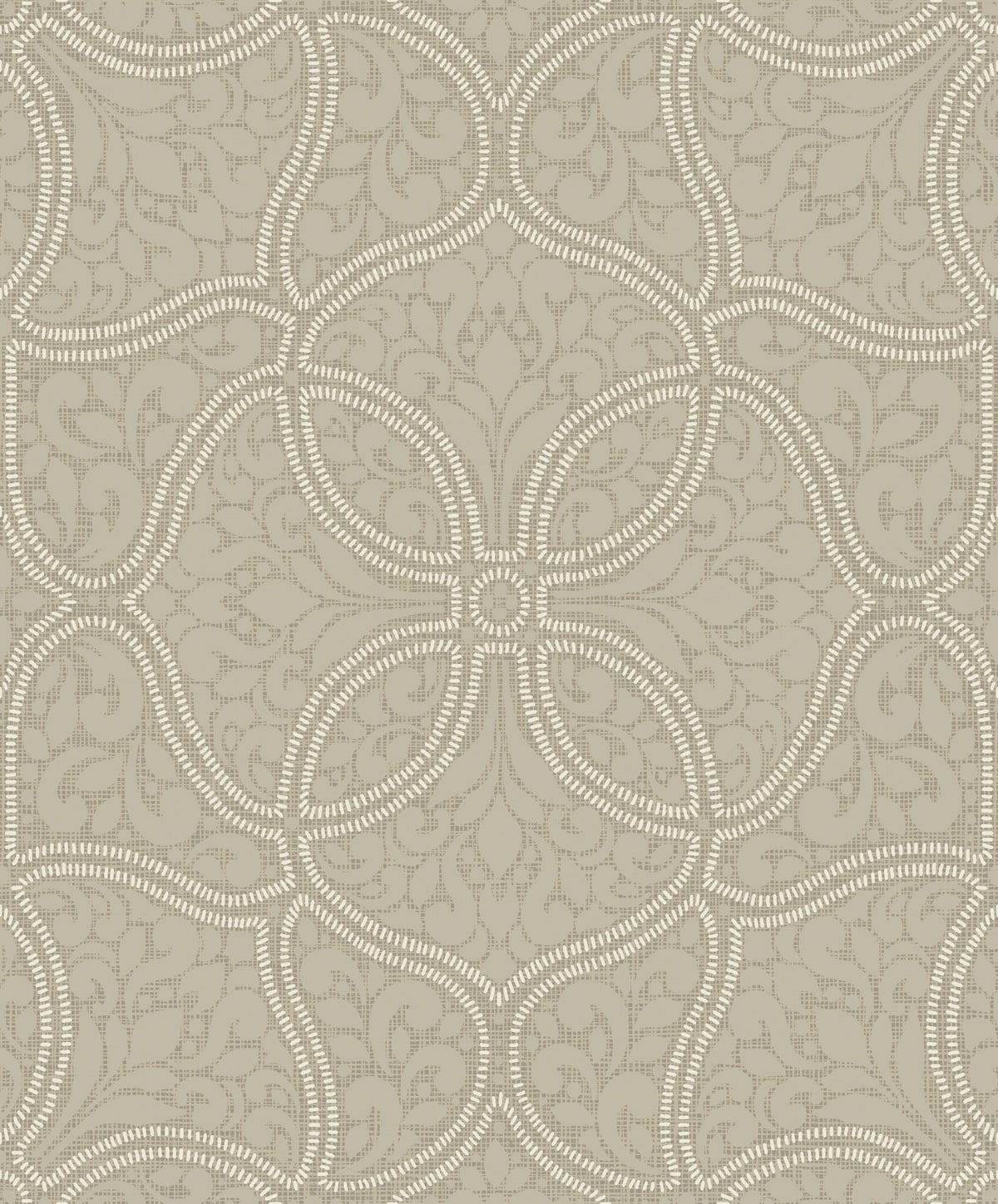 Etten Studios Scroll Trail Geometric Transitional Taupe , Ivory - 2010707