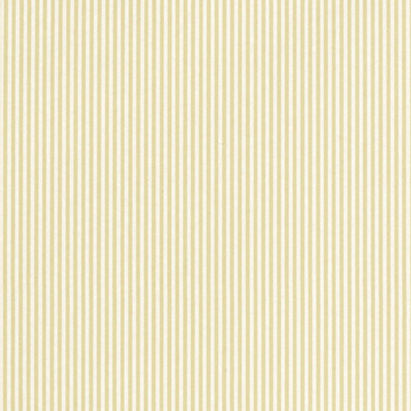 Pale yellow and ivory vertical striped fabric with narrow repeating stripes.