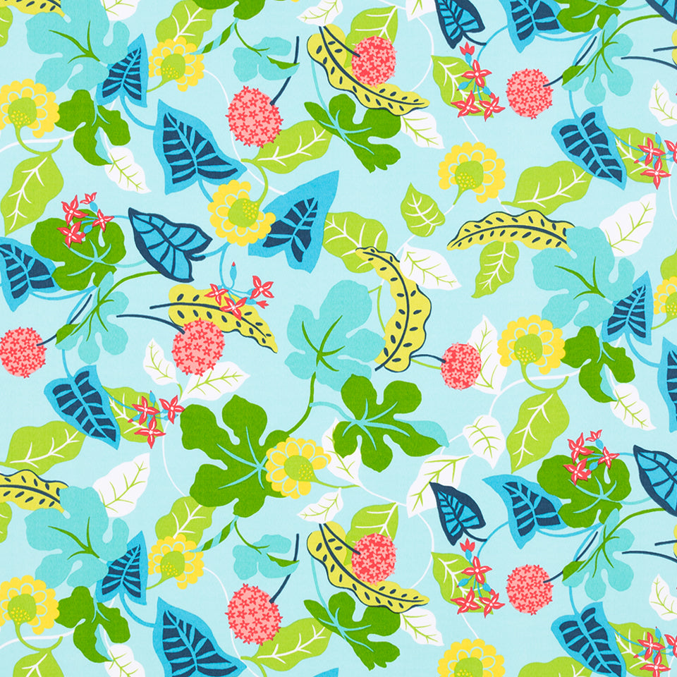 Robert Allen @ Home Baja Floral | Turquoise Drapery - 207644