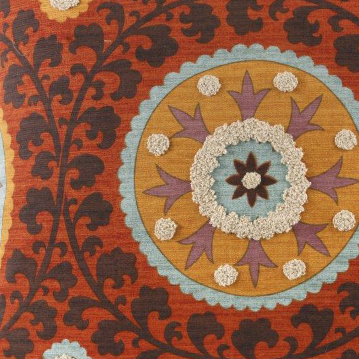 D.V. KAP HOME 24" x 24" Tribal Thread Floral - 2077-R-2424