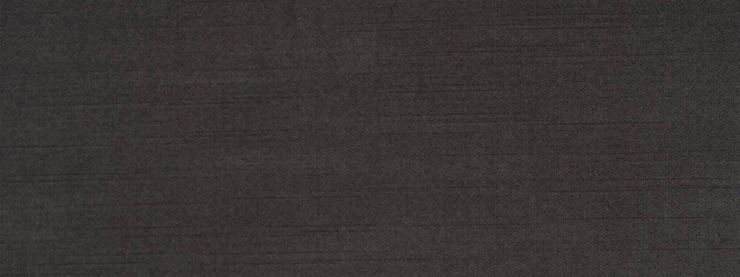 Dark charcoal textured upholstery fabric swatch with subtle grain.