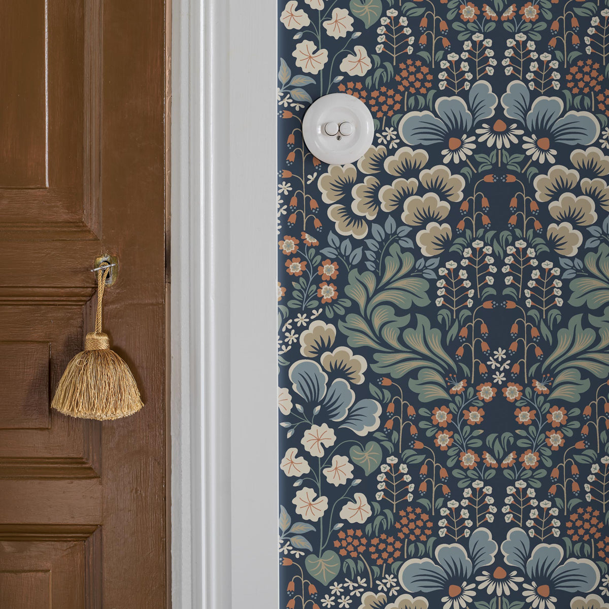 SCHUMACHER Borastapeter BLOMSTERVALL MIDNIGHT MULTI - 2097