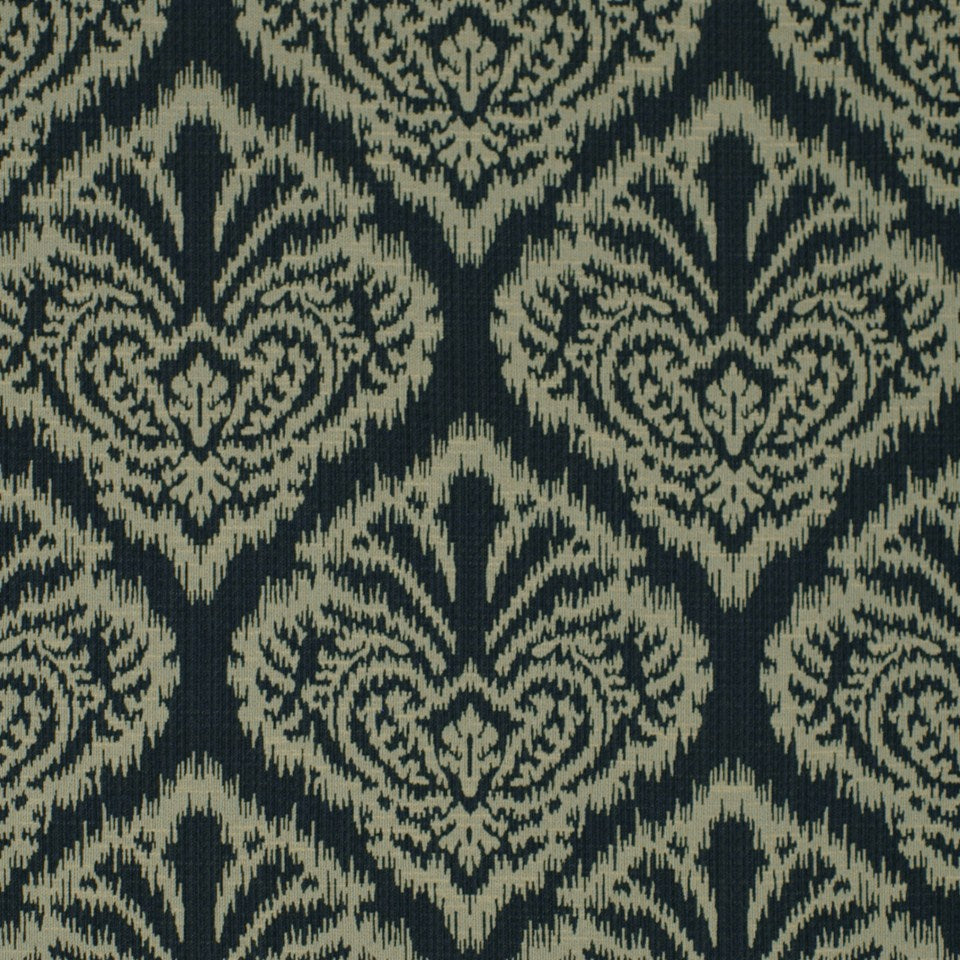 Robert Allen @ Home Ikat Damask | Charcoal Upholstery - 210525