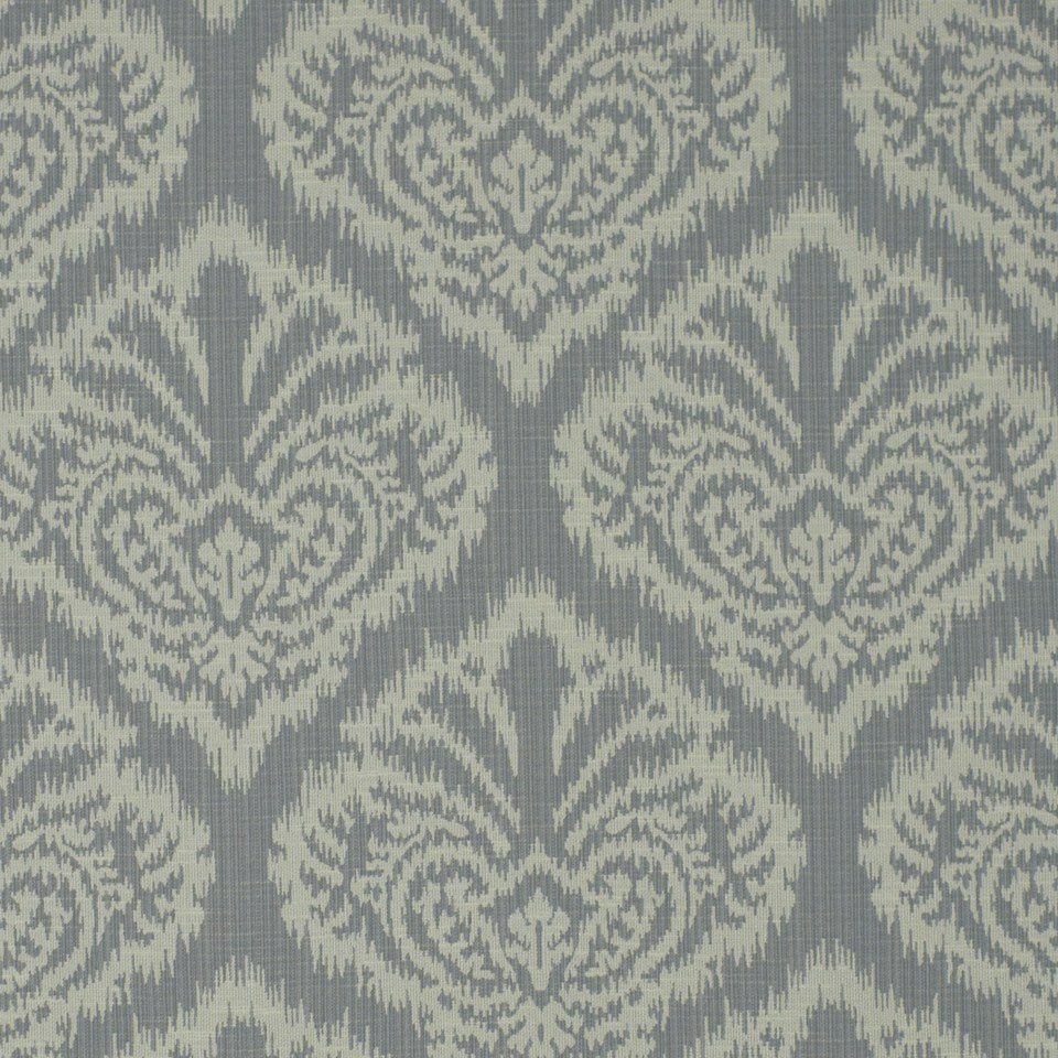 Robert Allen @ Home Ikat Damask | Pewter Upholstery - 210527
