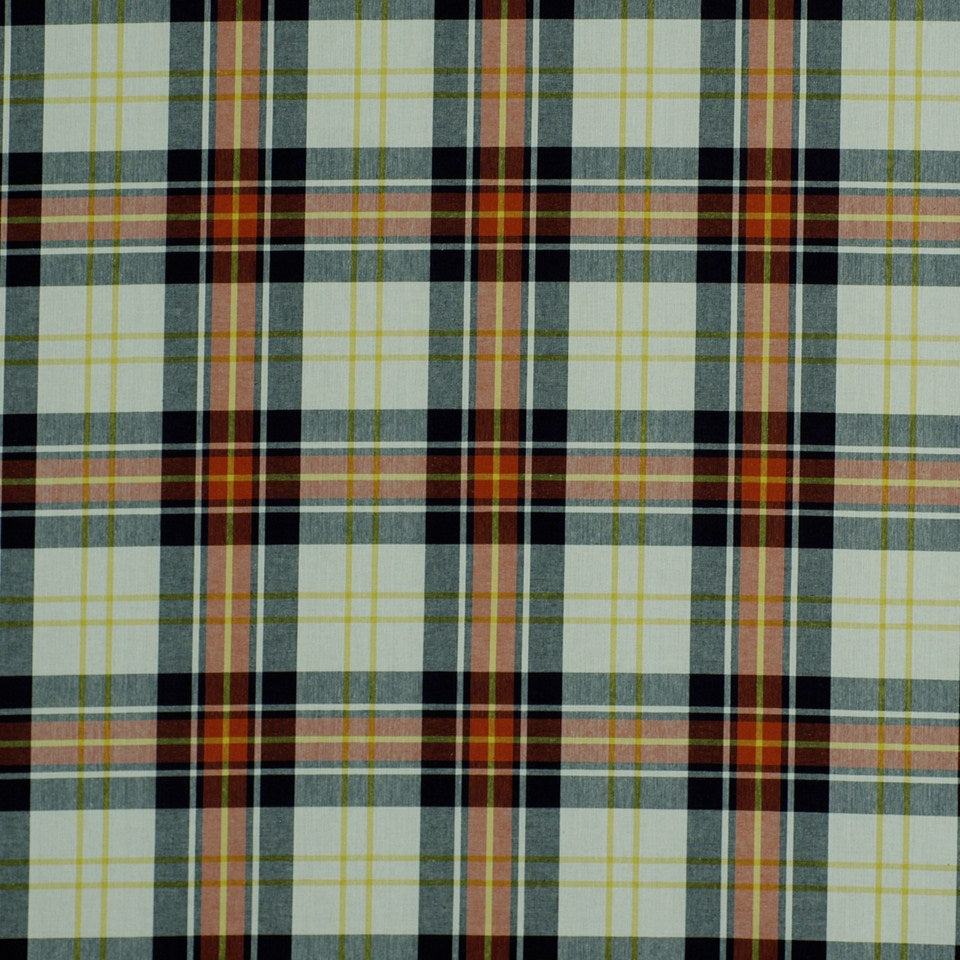 Robert Allen @ Home Plaid Hills | Red Black Upholstery - 210630