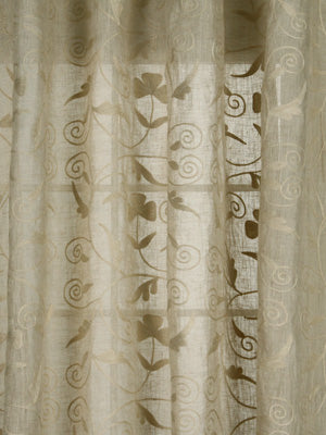 Robert Allen Swirling Leaf | Wheat Drapery - 212721