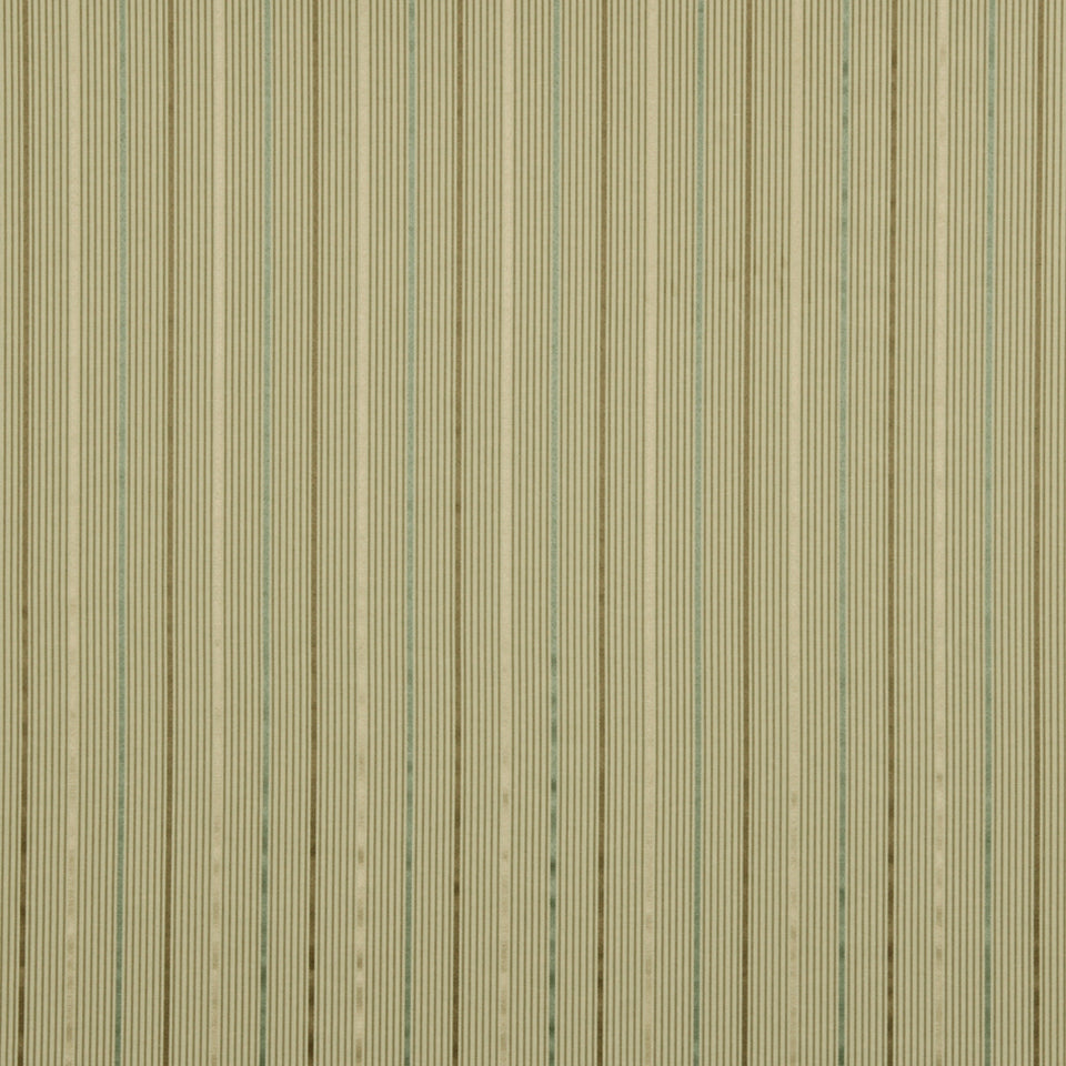 Beige vertical striped drapery fabric.