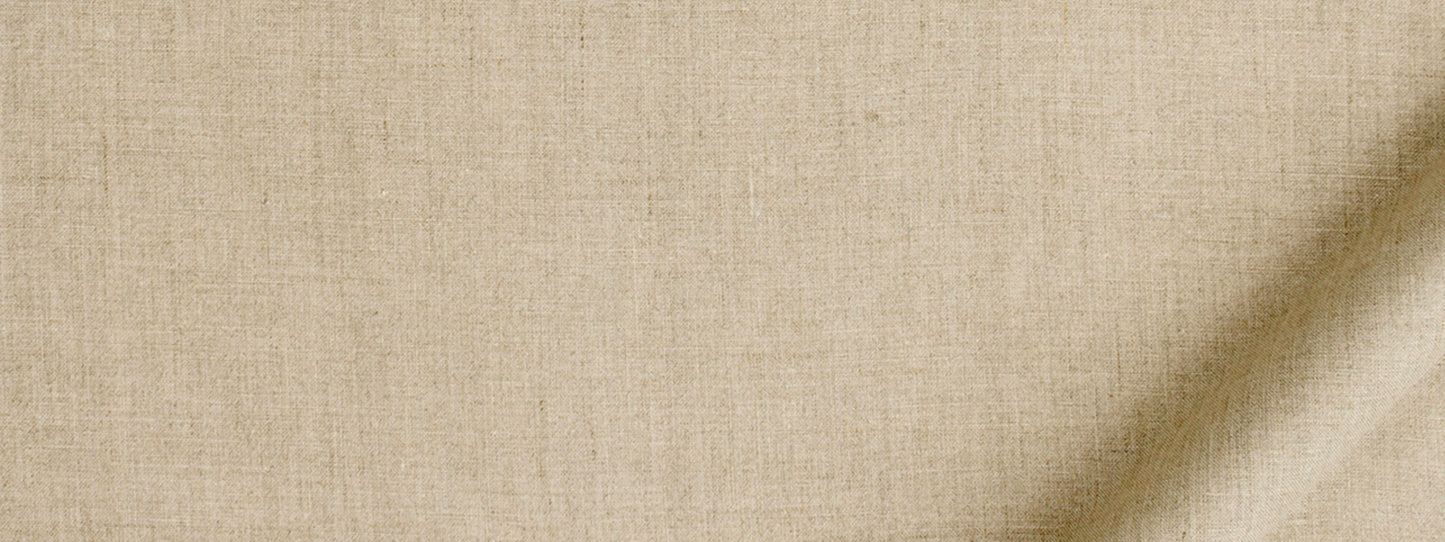 Beige burlap/linen fabric texture with subtle diagonal shading; rustic natural decor material.