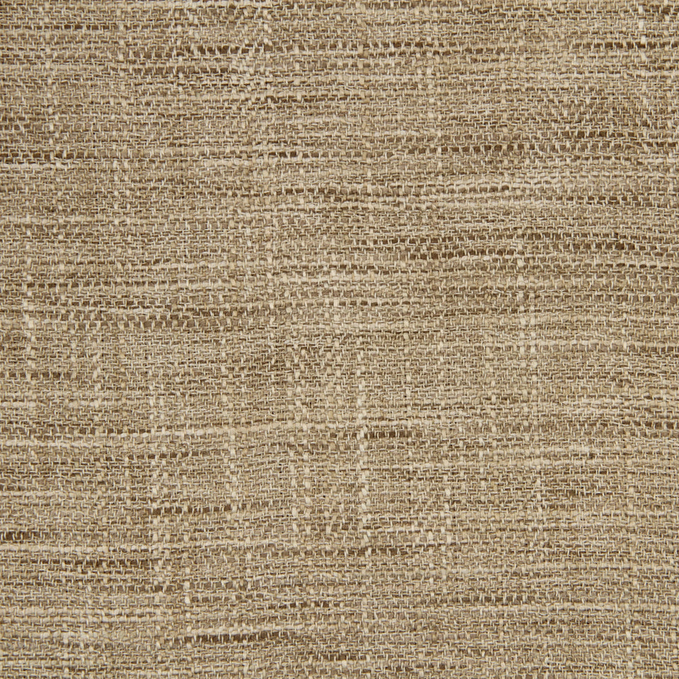 Natural beige woven fabric texture with subtle stripes and a grid pattern; rustic decor.