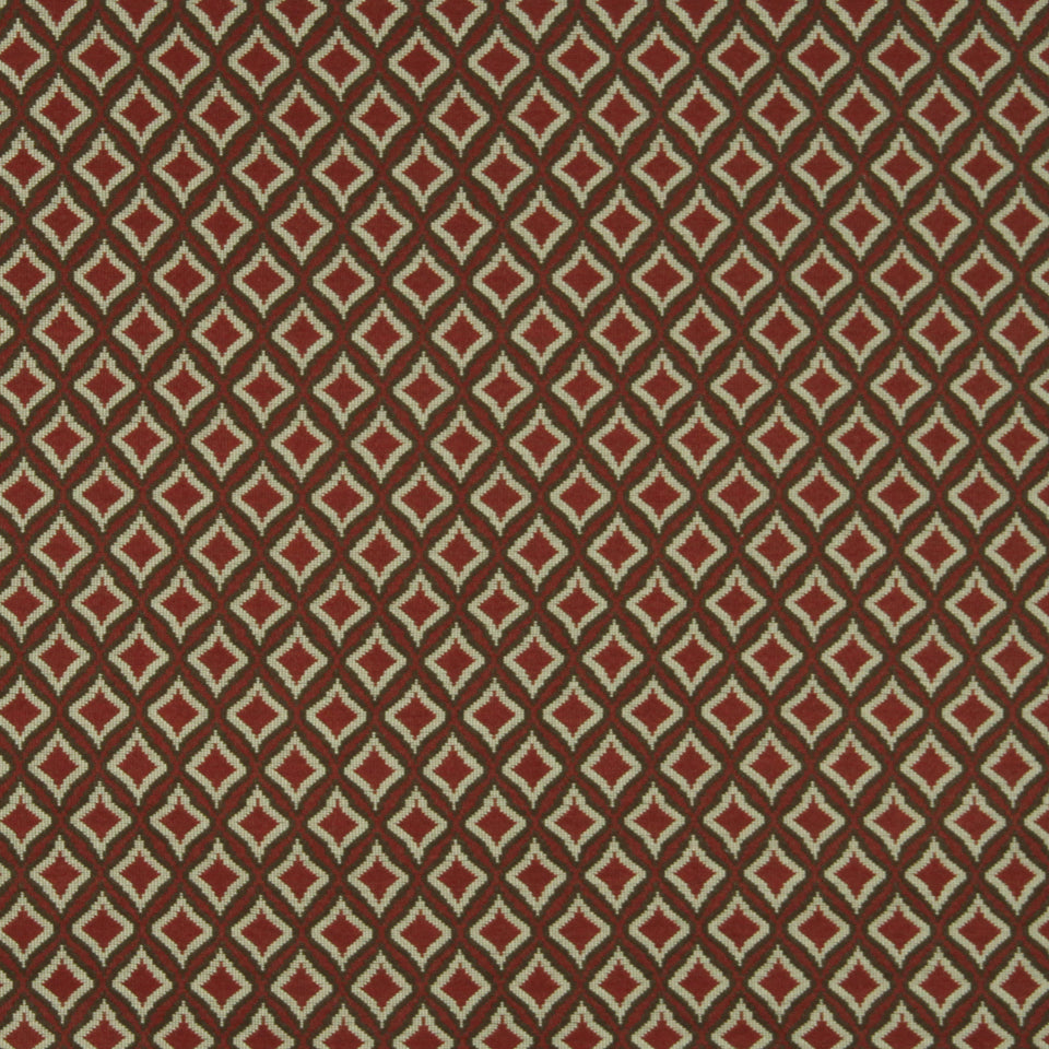 Red Hot upholstery fabric swatch, square; smooth fabric texture; minimalist, versatile backdrop.