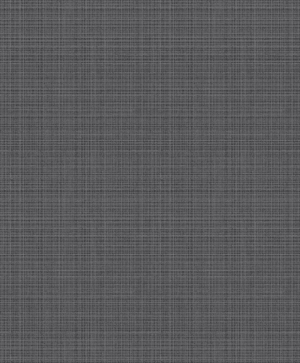 Etten Studios Crosshatch Linen Faux Contemporary Metallic Coal - 2231908