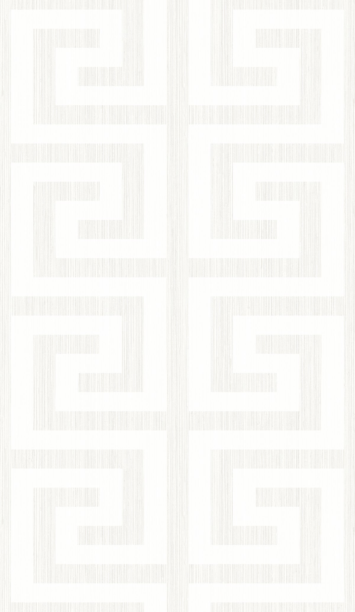 Etten Studios Essential Textures Greek Key Geometric Contemporary Off-White Metallic - 2232000