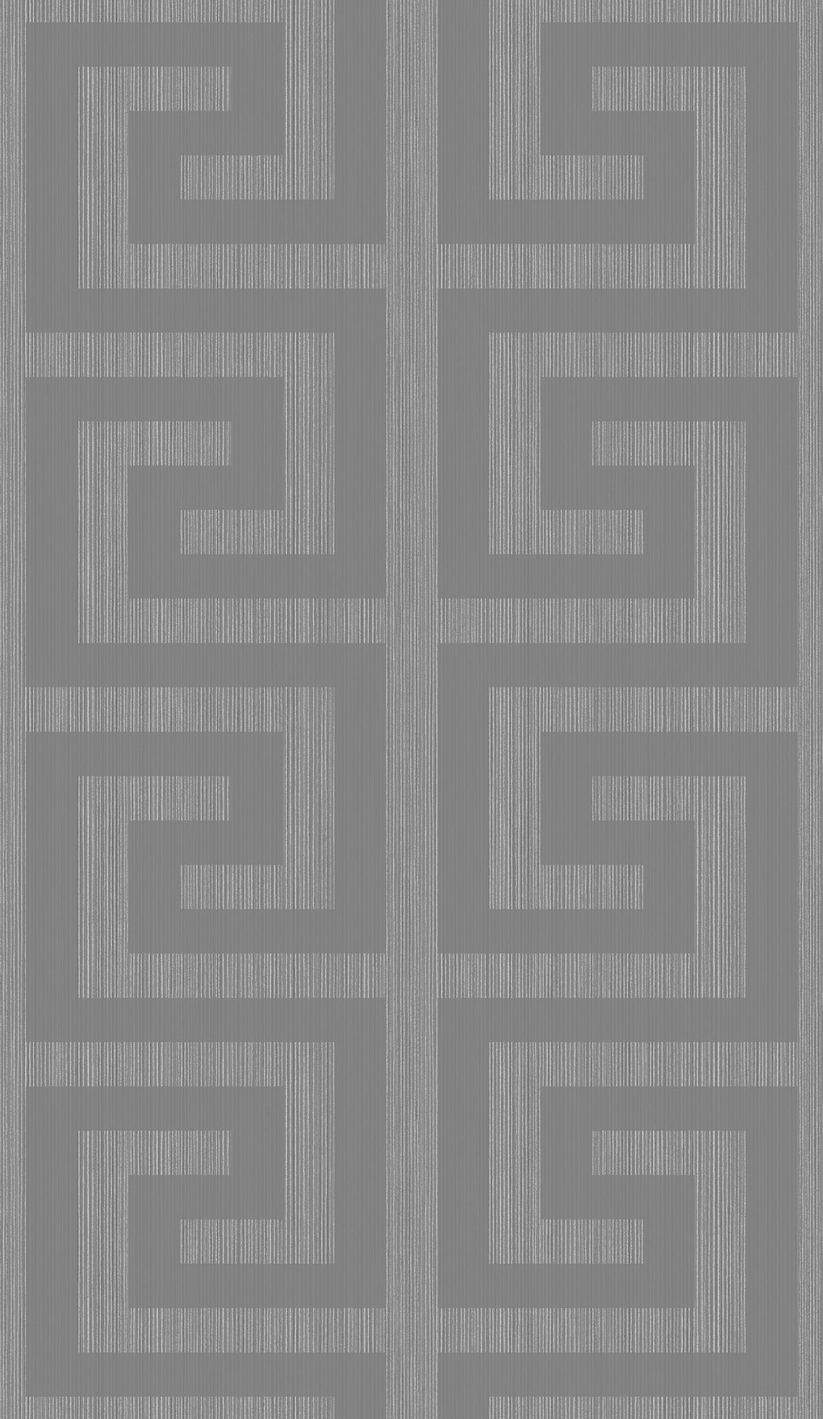 Etten Studios Essential Textures Greek Key Geometric Contemporary Silver Metallic - 2232002