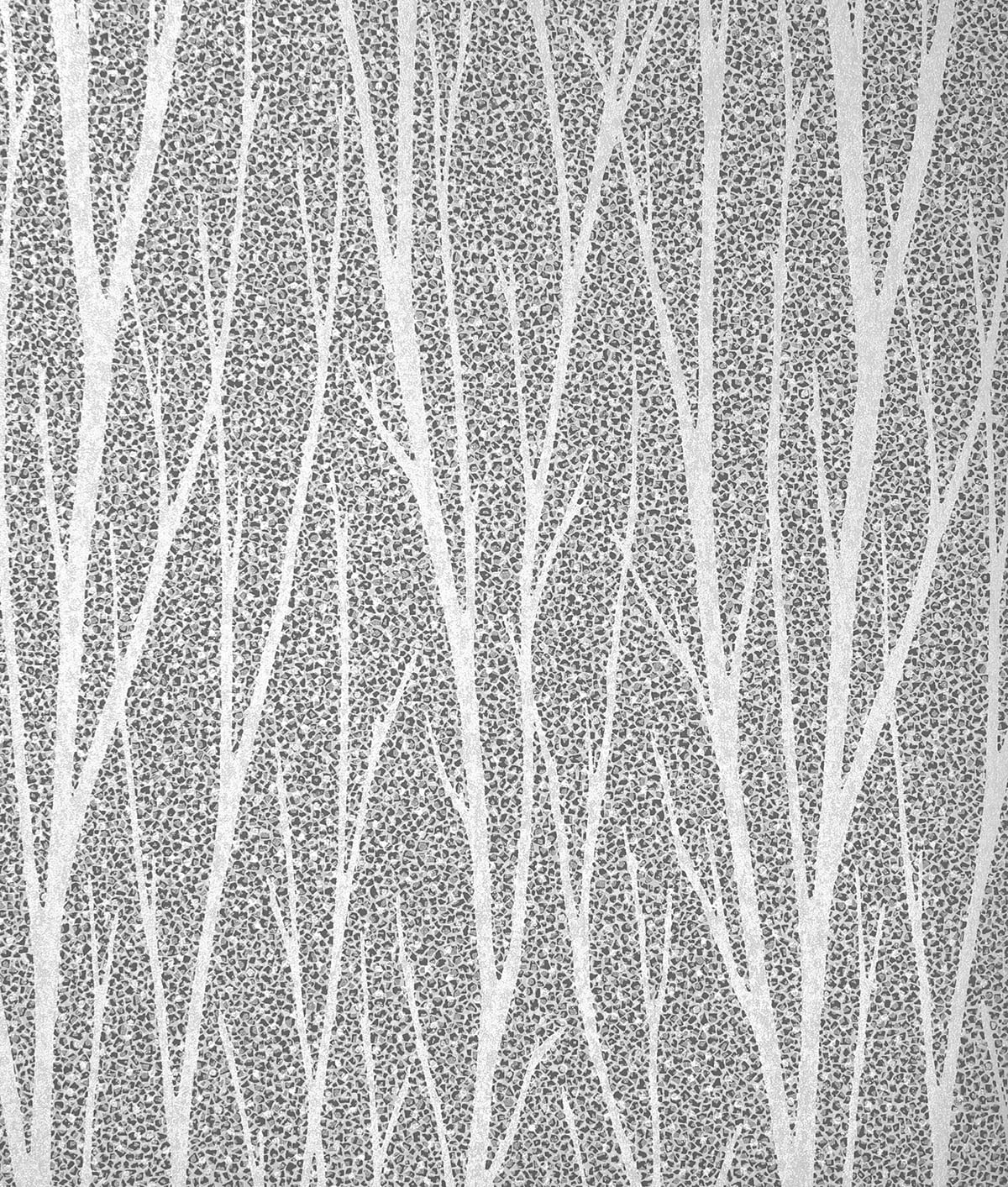 Etten Studios Essential Textures Birch Trail Botanical Contemporary Silver Metallic - 2232117