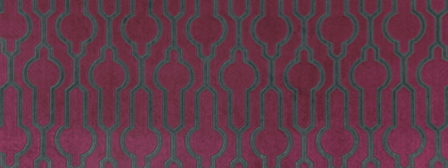 Robert Allen Contract Circle Trellis | Oxblood Upholstery - 230425