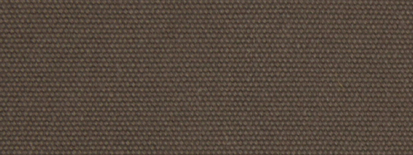 Close-up of tight-weave brown upholstery fabric in warm chocolate-brown.