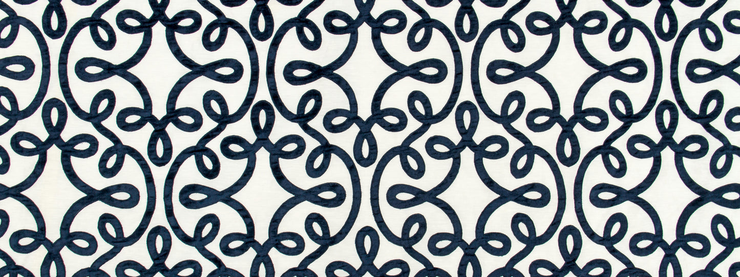 Beacon Hill Michi Scroll | Navy Multipurpose - 234566