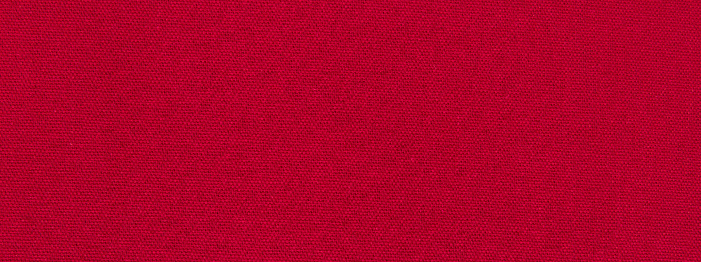 Close-up of rich red woven fabric texture; soft textile background for apparel or upholstery.