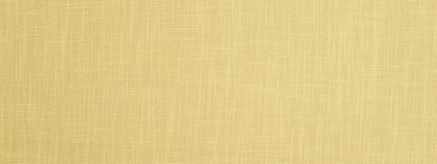 Yellow fabric texture with a woven crosshatch pattern; close-up, ideal for upholstery or sewing.