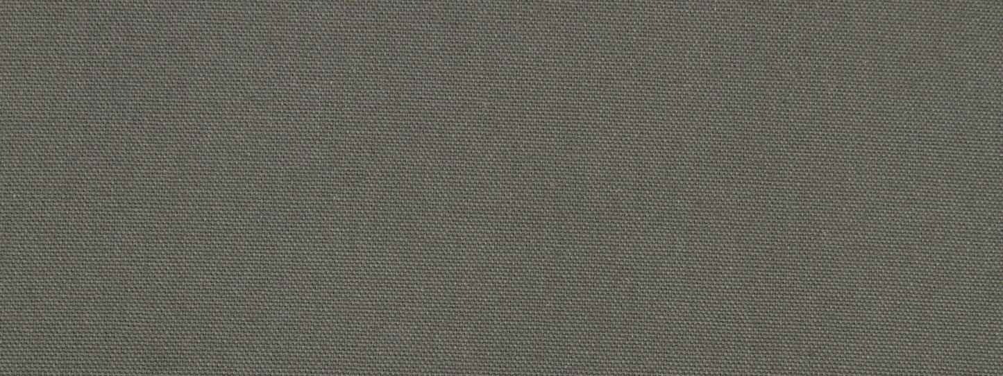 Close-up of charcoal solid upholstery fabric texture with fine grain.