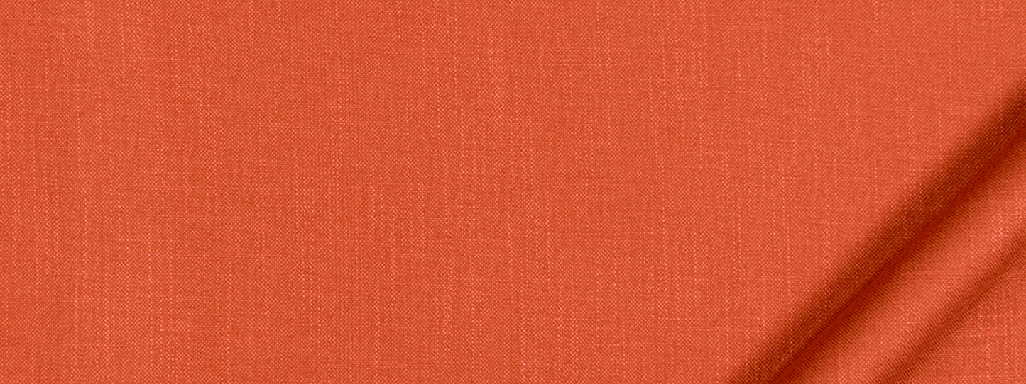Bright orange woven fabric texture with visible weave and a subtle diagonal shadow at the top-right.
