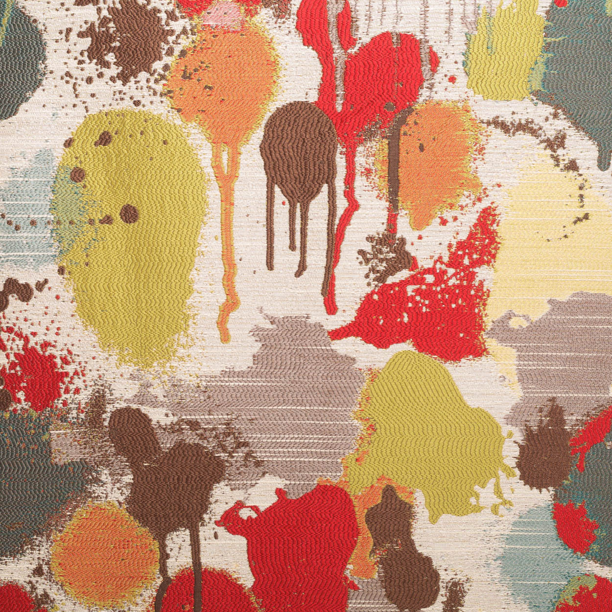 D.V. KAP HOME 2388-R-YARD Funfetti Fabric - Red Modern, Abstract Multi, Red - Funfetti