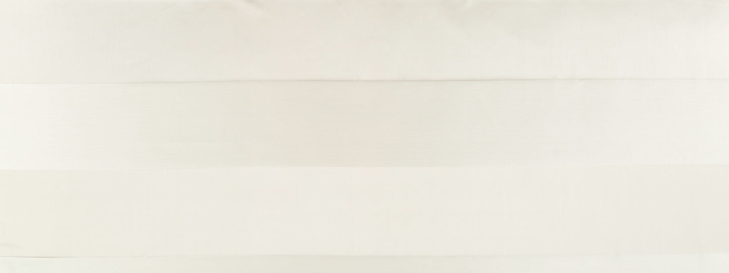 Cream-colored textured drapery fabric with a subtle horizontal stripe pattern.