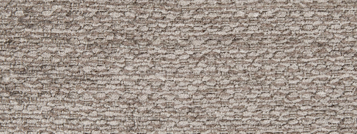 Neutral beige textured upholstery fabric with a flowing waves pattern in ash.