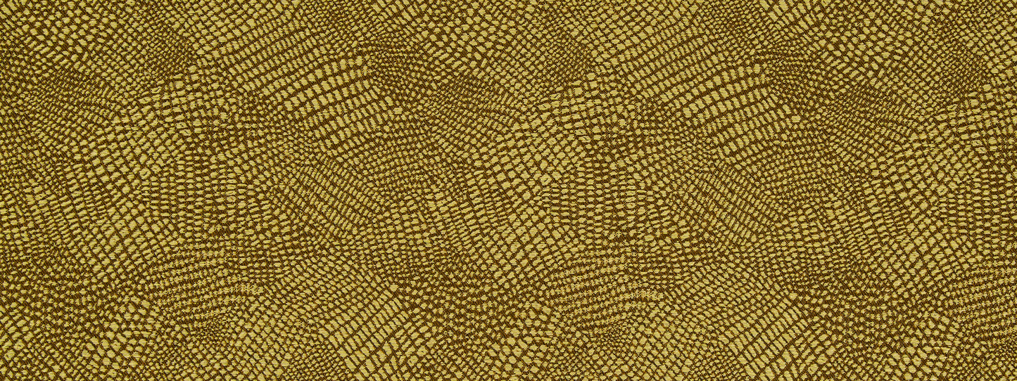 Lemon Drop yellow upholstery fabric with a warm, subtle snakeskin/slither scale pattern.